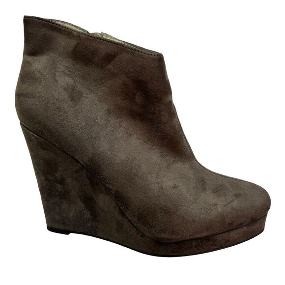 Michael Antonio Brown Wedge Boots Size 10 - Picture 5 of 10